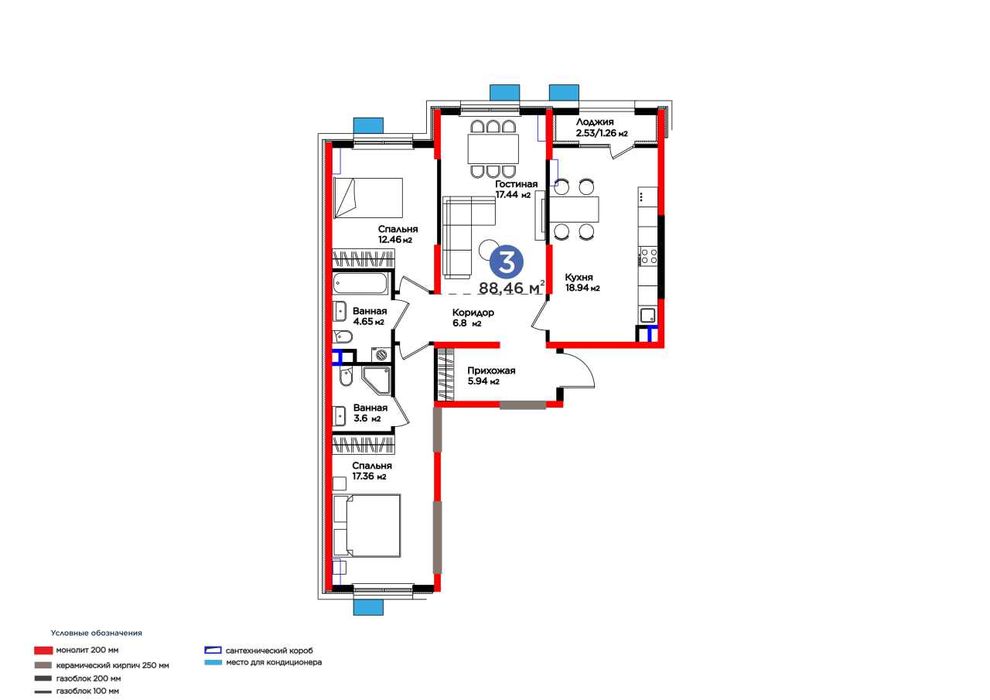 Комфорт+  идеально для семьи 3-ка в Ипотеку на 20 лет.