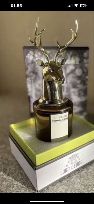 Парфюм с названием “PENNALIGON’S”:Амбра,Деревесные ноты,Бренди.Бобы .