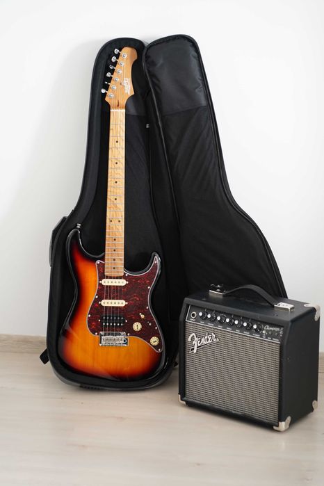 Set complet pentru chitară electrică + amplificator Fender – stare impecabilă