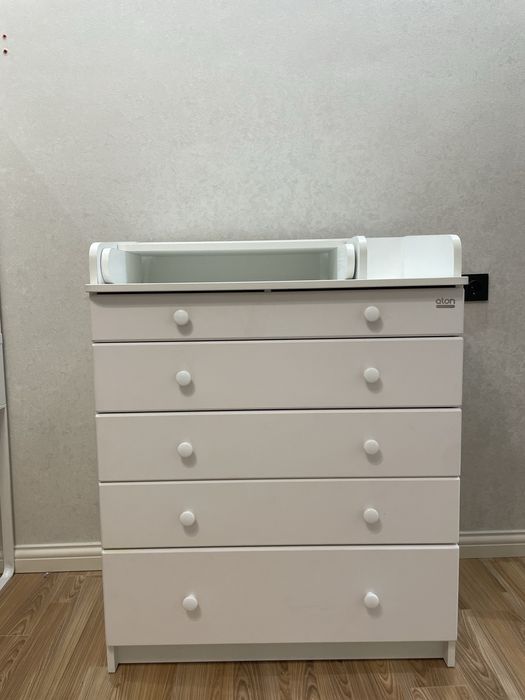 Детский пеленальный комод Aton белый