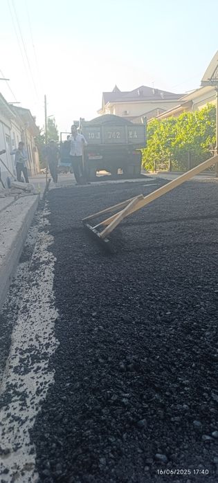 Асфальт ишлари Самарканд вилояти буйлаб