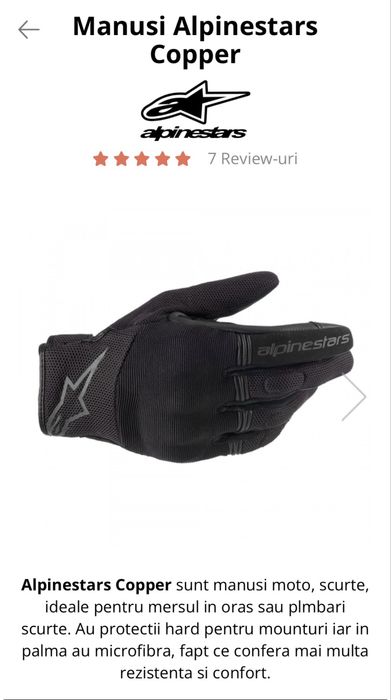 Manuși moto Alpinestars cu protecți noi..