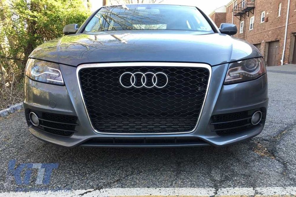 Решетка Ауди А4 Б8 Без емблема Пчелна пита Хром рамка Audi a4 s line