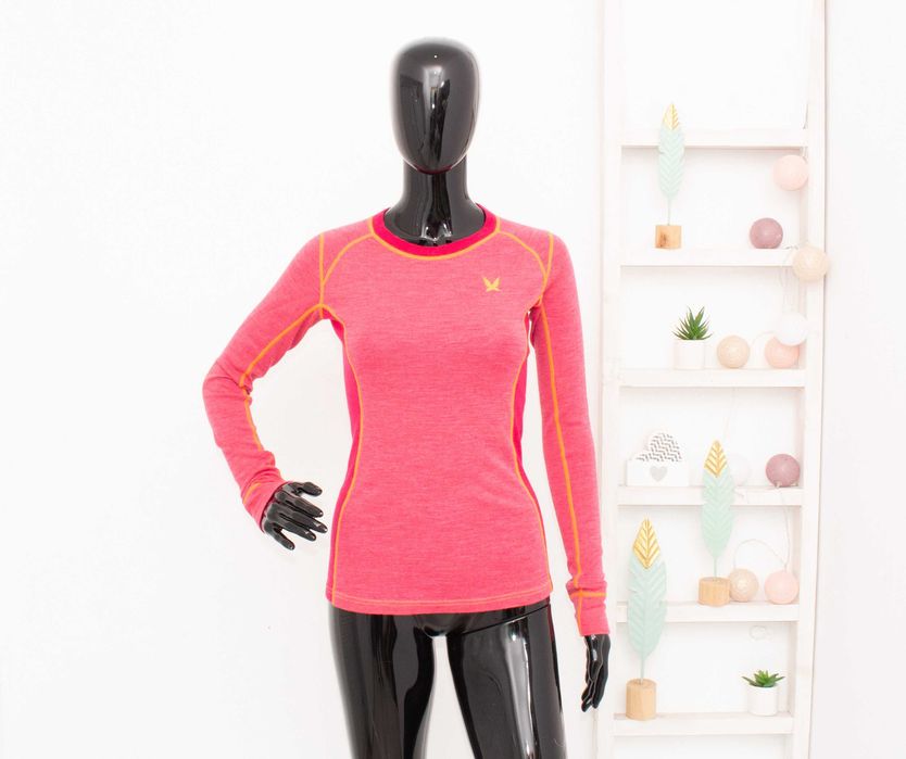 Kari Traa дамска мерино блуза розова термо бельо от мериносна вълна S