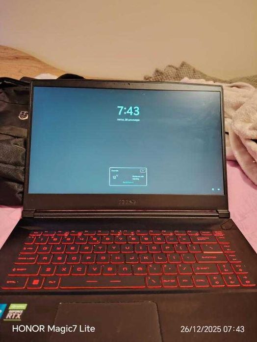 Нов геймърски лаптоп MSI с лицензиран Windows 11