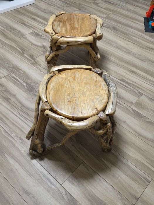 Дървени табуретки от корени 2броя