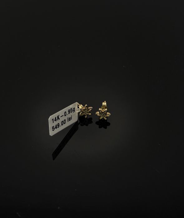 Bijuteria Royal cercei aur 14k 0.95 gr
