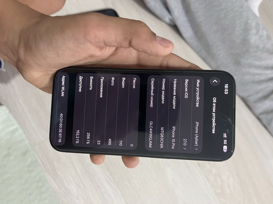 Модель iPhone 15 Pro