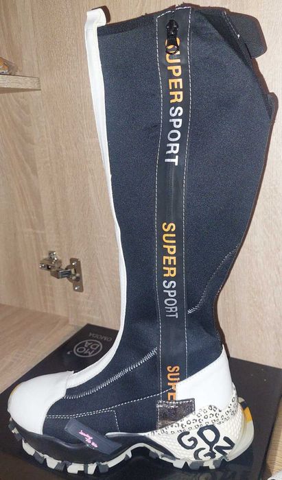 Cizme lungi piele naturala + material stretch mar. 38