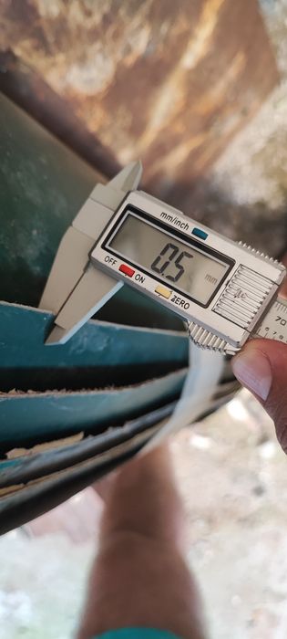 tabla oțelită galvanizată si vopsită pe o parte 118 cm x 400 cmx 0,5 mm grosime, 5 foi