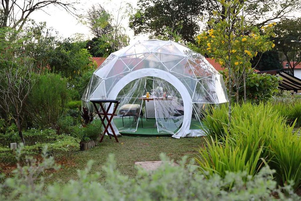 Куполна къща, Оранжерия, Палатка