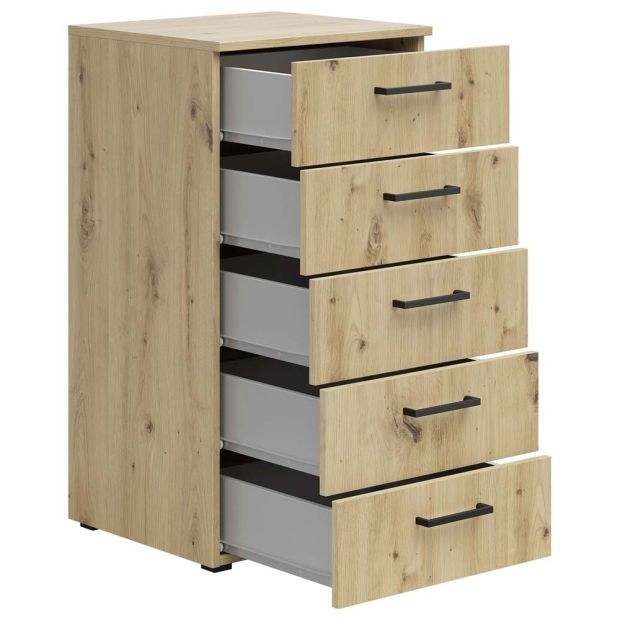 Практичен скрин с 5 чекмеджета в 3 цвята