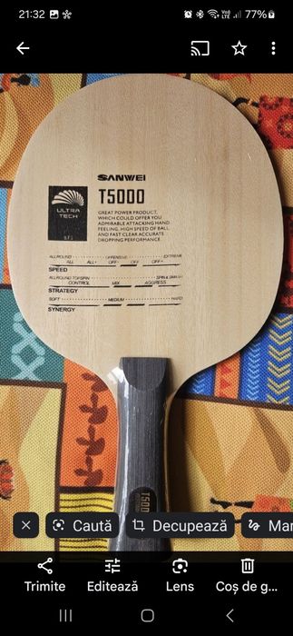 Paleta tenis de masă carbon