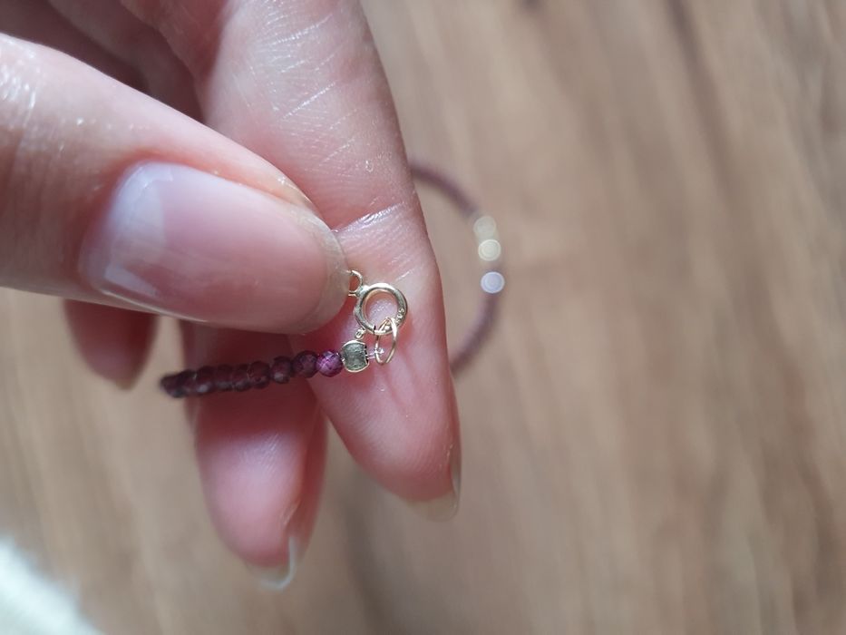 Colier granat si aur 14 k