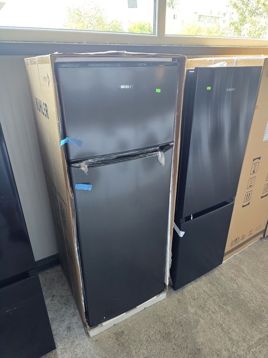 Нов черен хладилник/фризер с горна камера Мюлер/Muhler