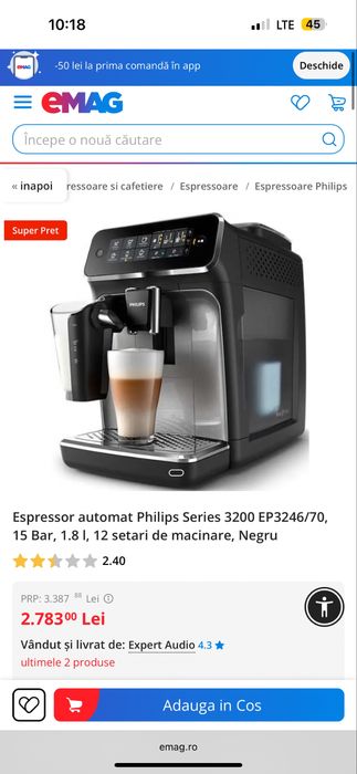 Espressor Philips Series 3200