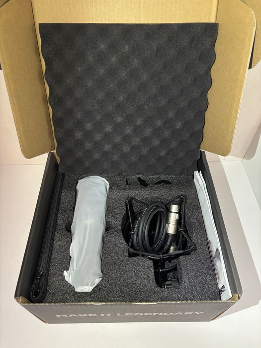 Microfon condensator Warm Audio WA-87 Jr Negru pentru studio NOU cu Garantie 2028 + cablu Proel + stativ Millenium