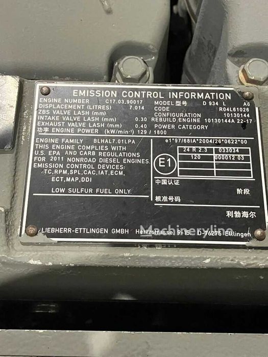 Motor Liebherr D934 L A6 pentru excavator R934 R944 A934 A944, cod piesa 10115602