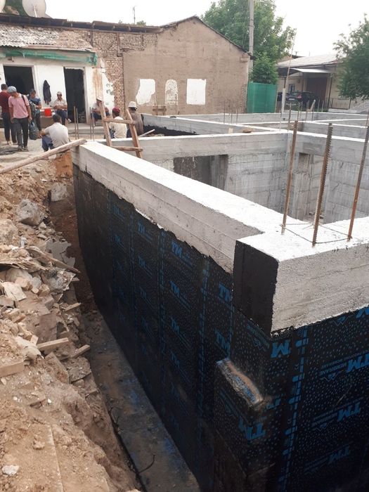 Изоляция ,гидроизоляция ,томлар фундамент,gidroizolyatsiya