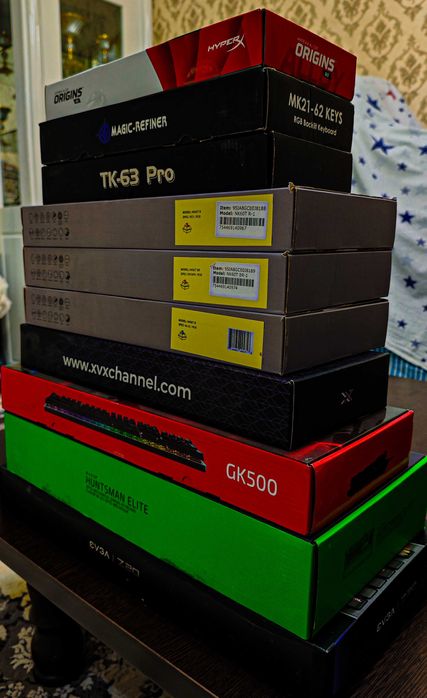НОВЫЕ! Продам механическая клавиатуры RAZER, HyperX, АОС, EVGA, Kitcom