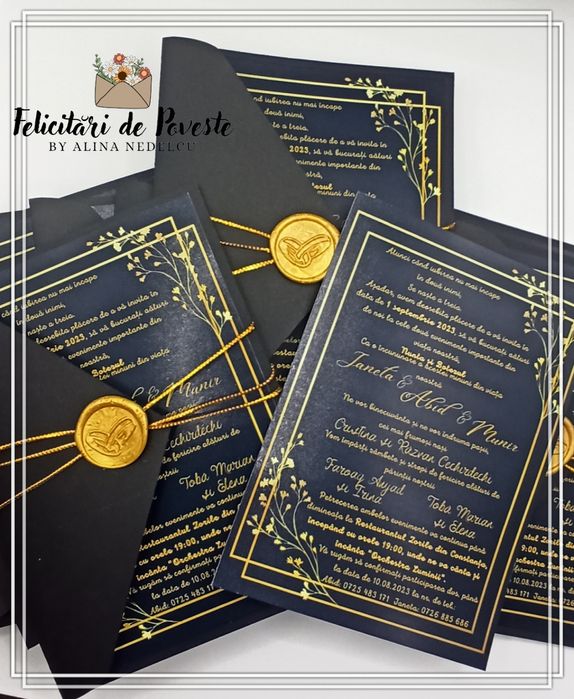 Invitatii de nuntă diverse modele