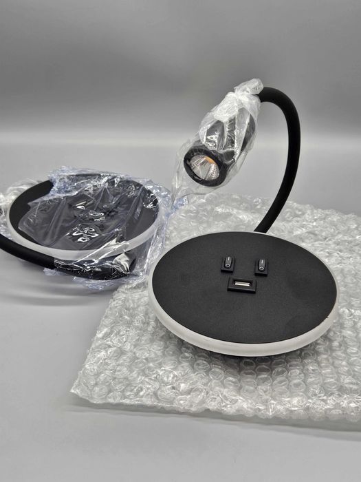 Модерен LED стенен аплик с USB порт и гъвкаво рамо за четене!ТОП цена!