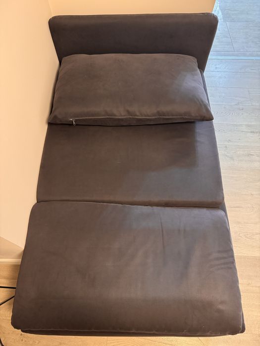 Canapea sezlong  gri 150/92 cm