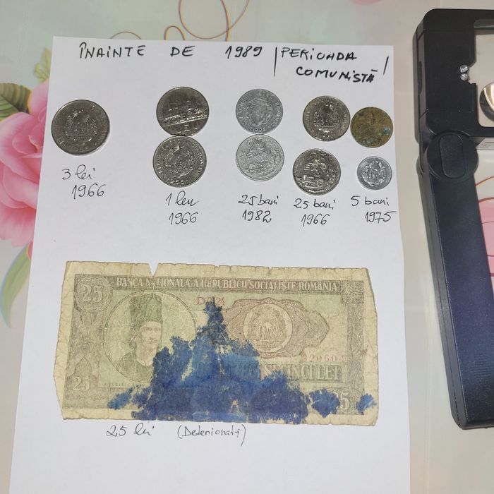 Monede si 1buc bancnotă