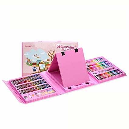 Най-големия детски комплект за рисуване - 208 части СИН или РОЗОВ