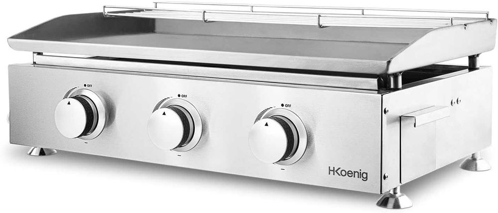 Скара на газ планча H.Koenig Plancha PLX830 с 3 горелки 350 градуса
