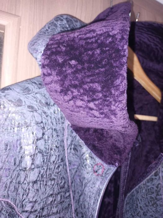 Cojoc lung (120 cm), Astrahan (1,75 kg), două fețe, marime M, Turcia