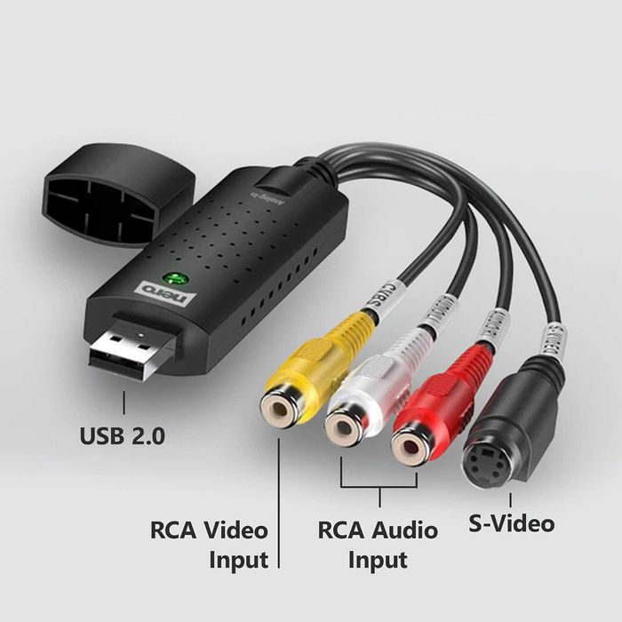 USB устройство за видеозаснемане Nero | VHS към USB конвертор за VHS, VCR, Hi8, Super 8