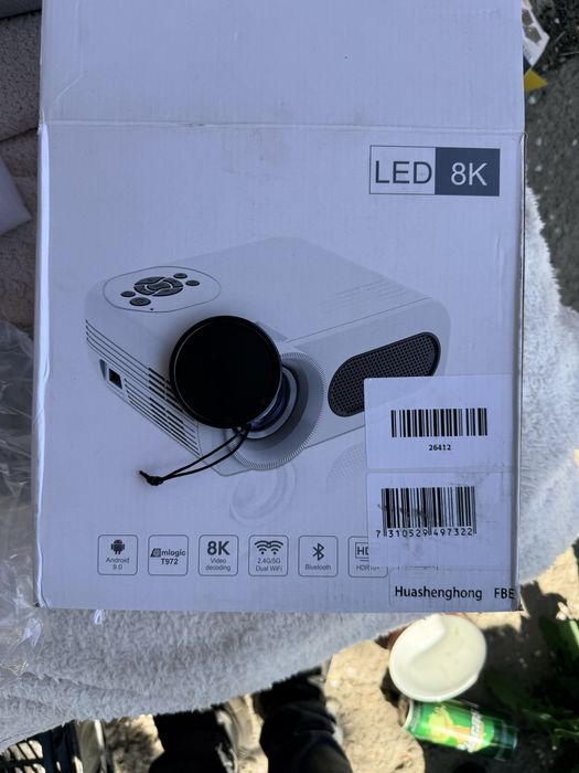 Proiector Smart LED 1080P – Android 9.0, WiFi Dual, Bluetooth – NOU la cutie