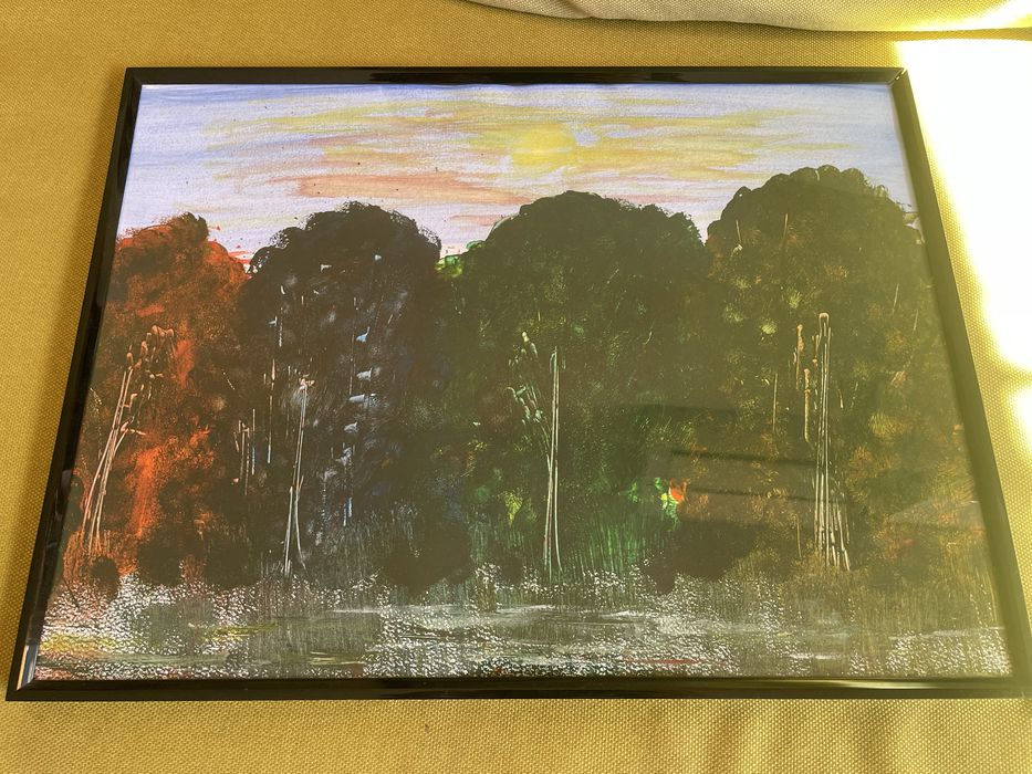 Картина  с дървета в рамка