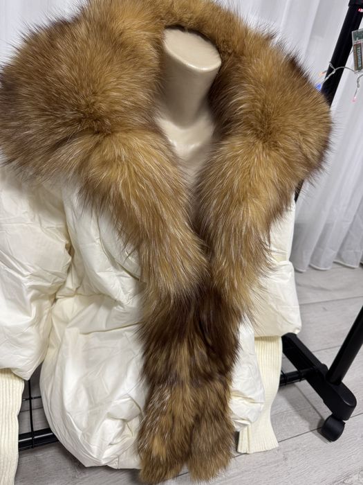 Geaca cu blana naturala de vulpe