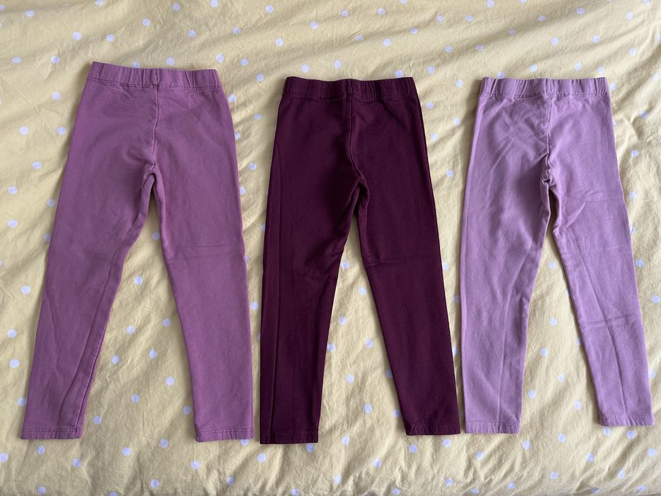 H&M - Set 3 perechi colanti flausati din bumbac, 110 cm, 4-5 ani
