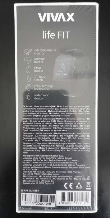 Смартчасовник Smartwatch Vivax life fit
