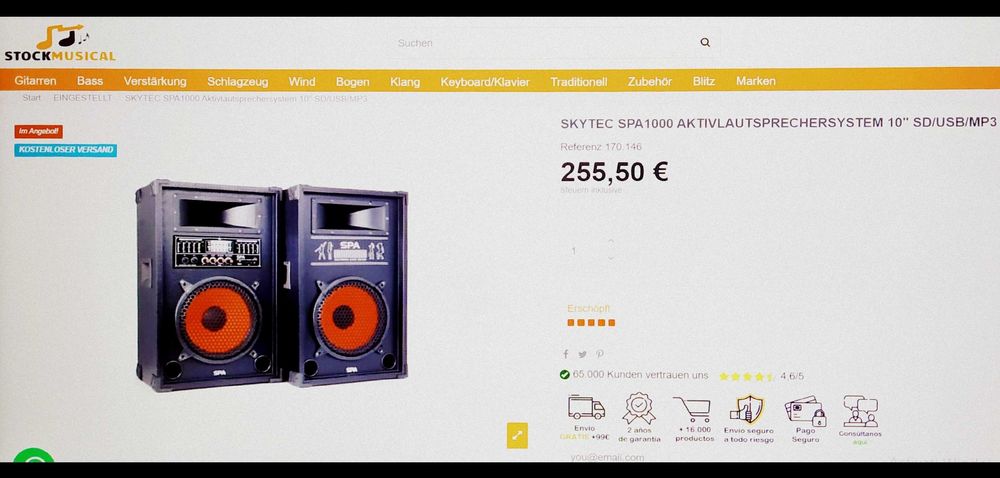 Boxe active FENTON de putere cu usb, SD card, Karaoke, Bluetooth, Aux