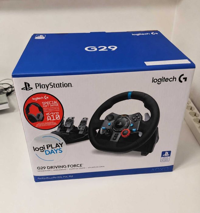 Logitech G29 - Гаранция до 11.2027 г., почти неизползван