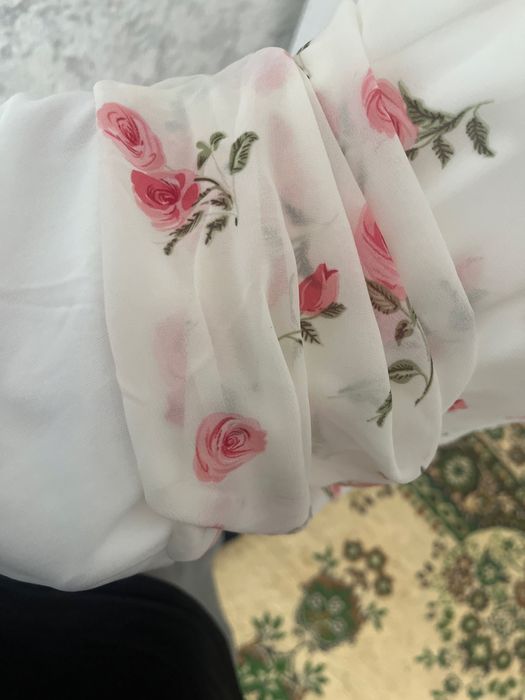 Платье шифоновое белое