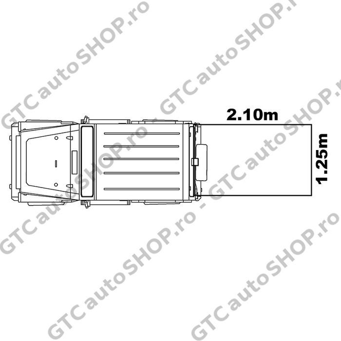 Marchiza ARB Touring 125 x 210 cm fara iluminare