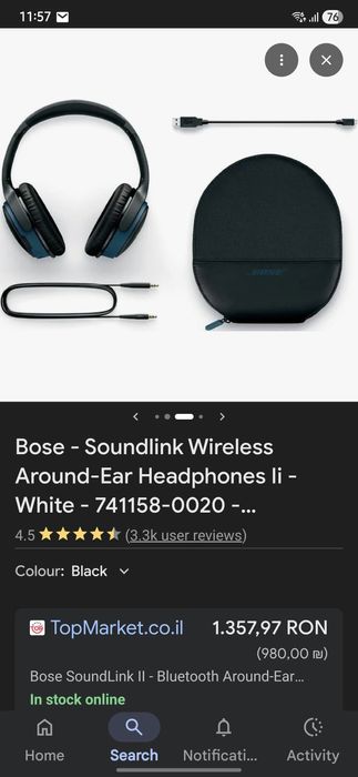Casti Bose Soundlink II over the ear