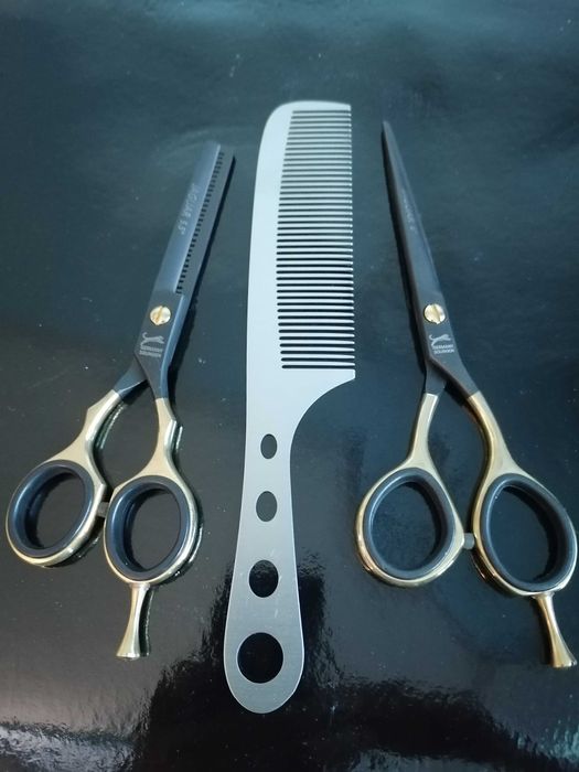 Set Foarfeci profesionale jaguar de tuns filat pieptăn 6