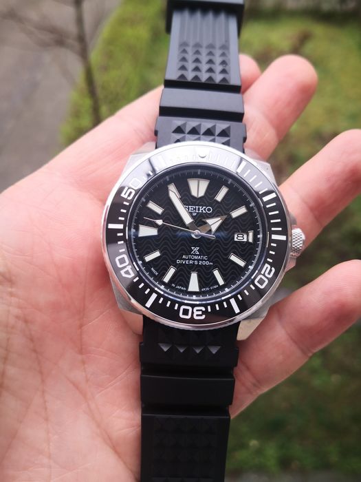 Ceas automatic Seiko Mod King Samurai Wave dial Prospex curea cauciuc