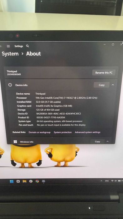 Lenovo ThinkPad X1 Carbon Gen 9, i7-1165G7, 32GB RAM, 1TB SSD