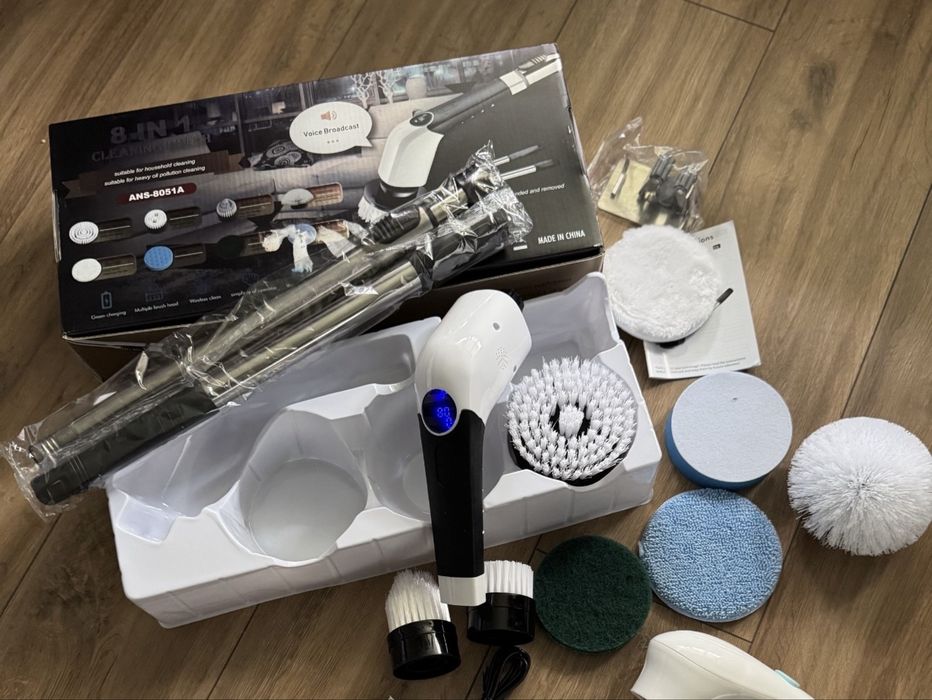 Perie Electrica Detailing /8 Capete/Maner Extensibil-Display -Nou-