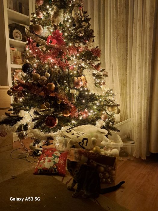 Brad artificial promo Kring Dover, 180 cm, PVC, cu suport metalic,