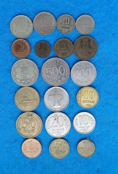 монеты разных стран 60 штук