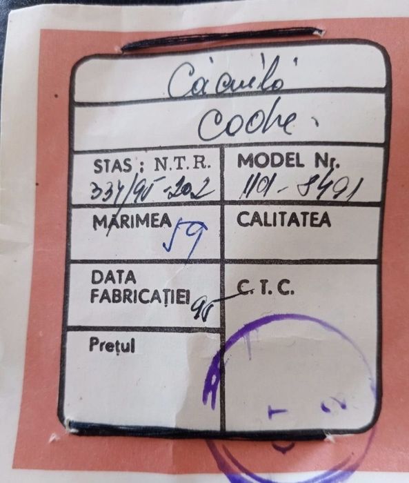 Caciulă noua, blana naturala, Politie anii '90, de colectie