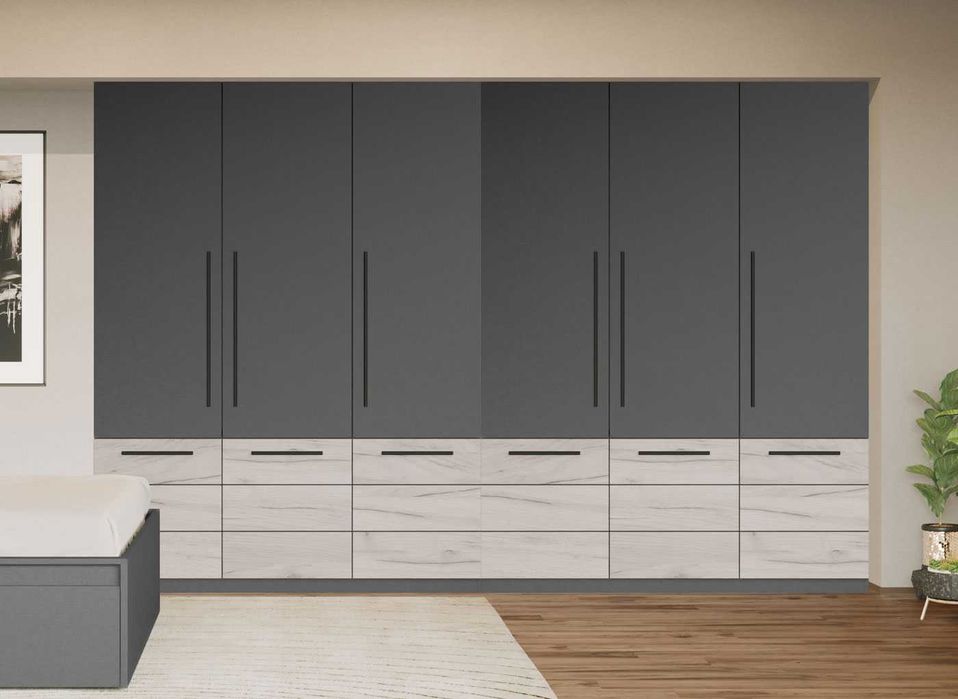 Dulap 3m Noce Gri - Transport Gratuit in 4-10 zile